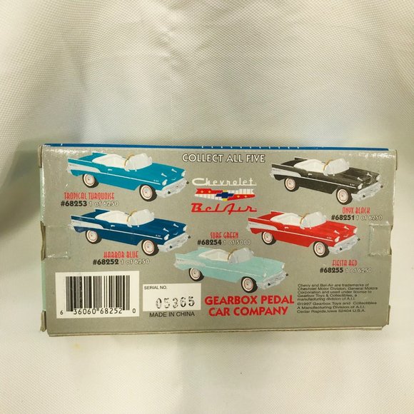 Gearbox 1997 Vintage 1957 Chevy Bel Air Convertible Serial #05365 Pedal Car New - Picture 4 of 10